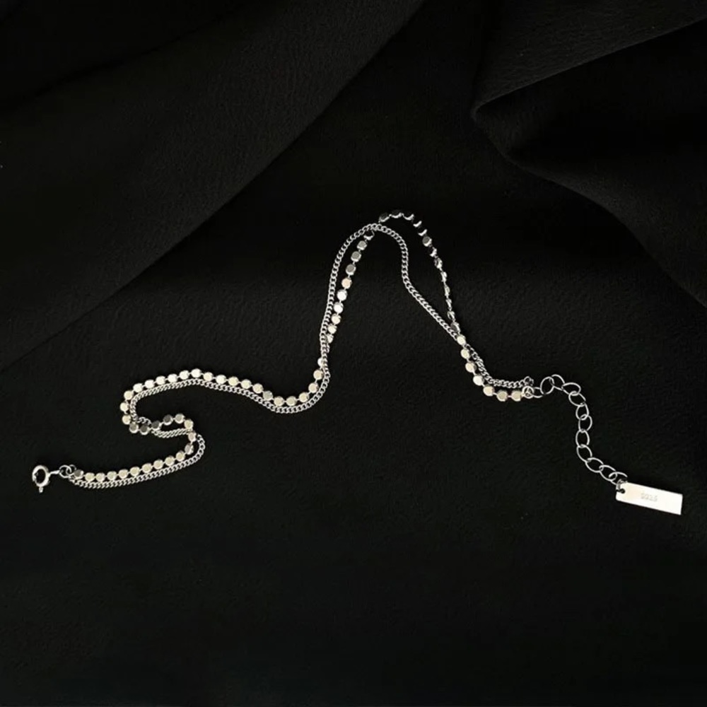 ✨NEW LAUNCH✨ Silver Color Anklet for Women, double chain, pretty and shine - Picture 5 of 5